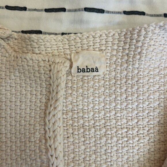 BaBaa Cardigan No4 Open Drape Dense Weave Long Sleeve Natural Casual Women OS - Picture 4 of 7